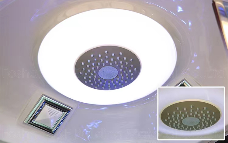 Integrated Hydro Massage Shower Cabin 2 Person Square Sauna and Steam Combined Room
