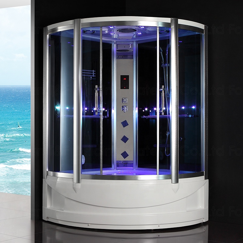 Portable Glass Sliding Door Bathroom Steam Room Shower Box Corner Sauna Steam Shower Cabin