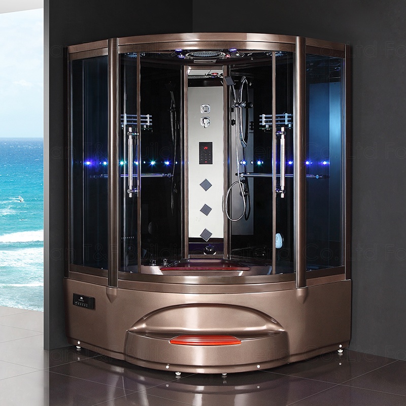 Portable Glass Sliding Door Bathroom Steam Room Shower Box Corner Sauna Steam Shower Cabin