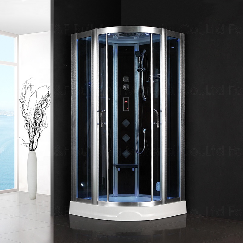 Portable Glass Sliding Door Bathroom Steam Room Shower Box Corner Sauna Steam Shower Cabin