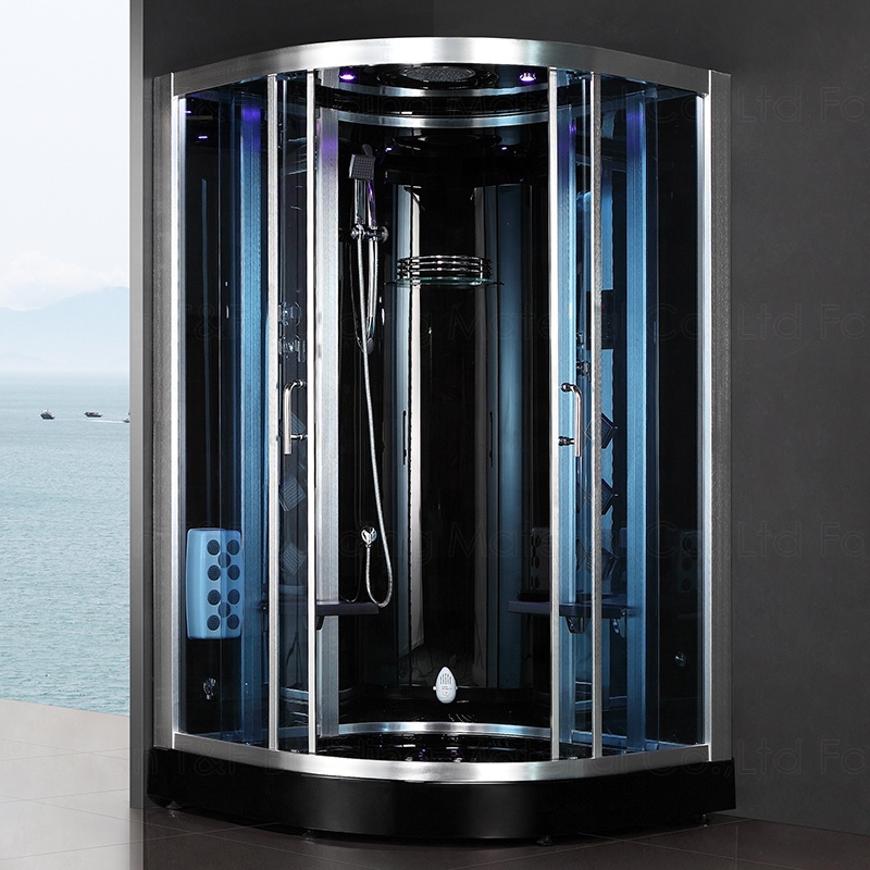 Portable Glass Sliding Door Bathroom Steam Room Shower Box Corner Sauna Steam Shower Cabin