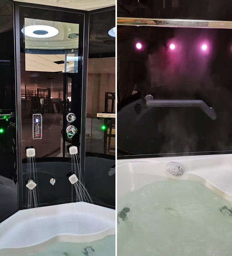 Portable Glass Sliding Door Bathroom Steam Room Shower Box Corner Sauna Steam Shower Cabin