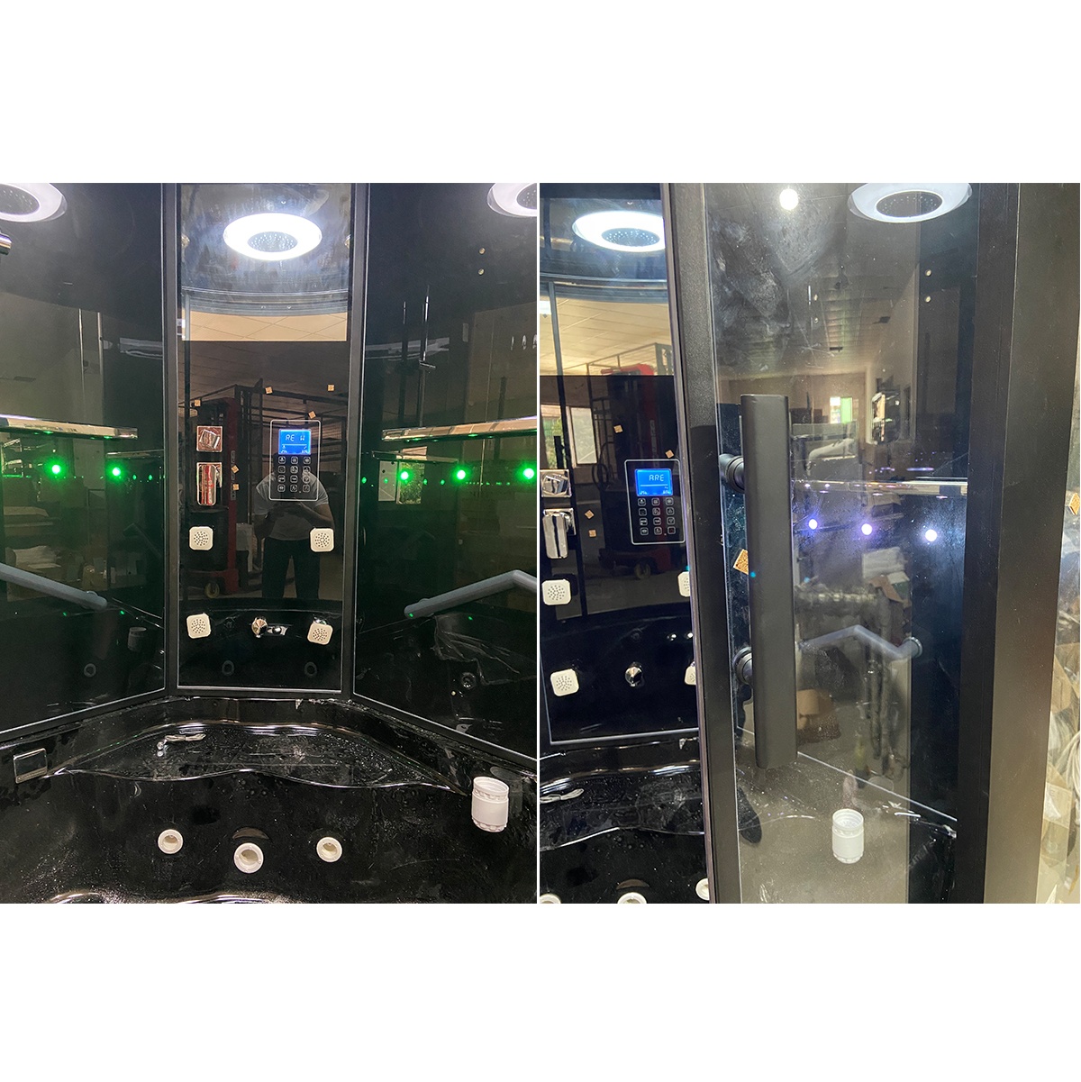 Black Aluminum Frame Massage Bath Shower Steam Sauna Enclosure Steam Shower Room Cabin