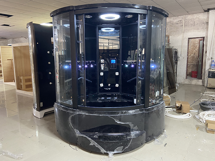 Black Aluminum Frame Massage Bath Shower Steam Sauna Enclosure Steam Shower Room Cabin