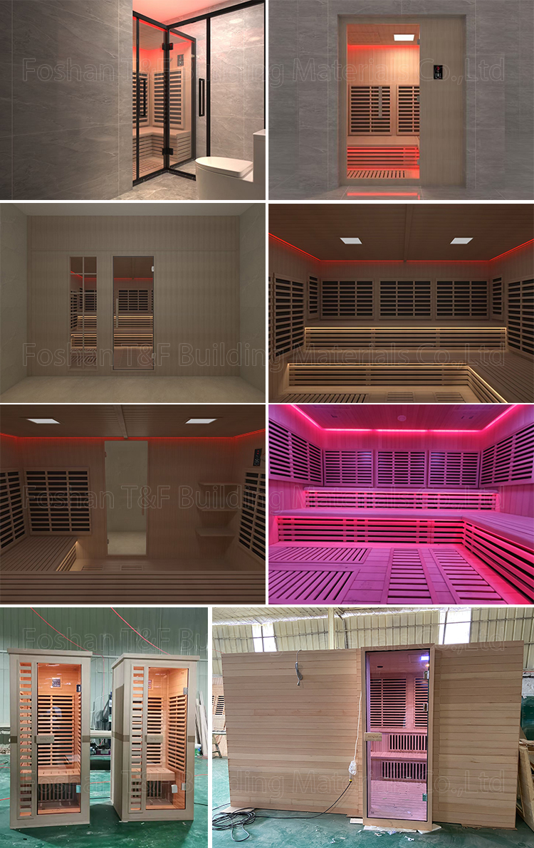 1 Person Solid Wood Far Infrared Indoor Sauna Bath Box Traditional Finish Steam Sauna Room