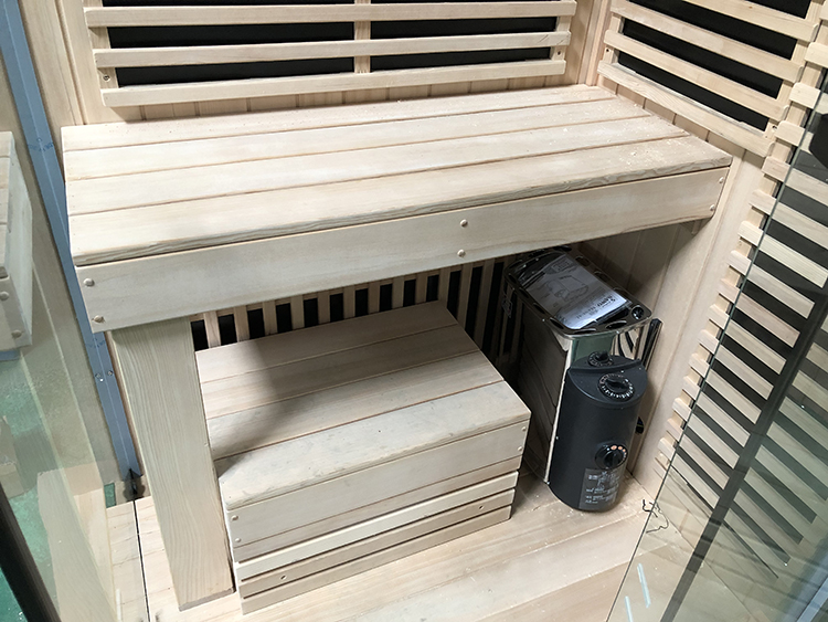 1 Person Solid Wood Far Infrared Indoor Sauna Bath Box Traditional Finish Steam Sauna Room
