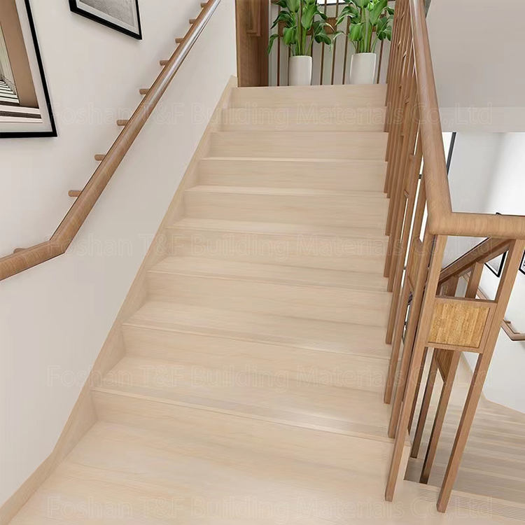 1200x300x170 Glazed Polish Outdoor Ceramic Floor Stair Tile a Grade Quality Wooden Look Stair Tile