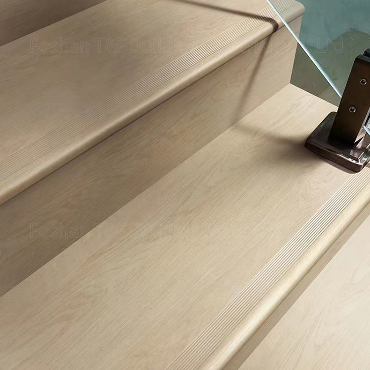 1200x300x170 Glazed Polish Outdoor Ceramic Floor Stair Tile a Grade Quality Wooden Look Stair Tile