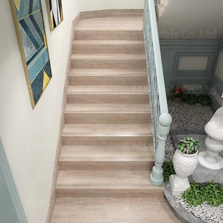 1200x300x170 Glazed Polish Outdoor Ceramic Floor Stair Tile a Grade Quality Wooden Look Stair Tile