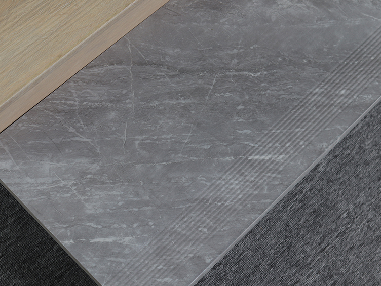 120x30cm Marble Look Stair Tiles Interior Finish Anti Slip Ceramic Stepping Stairs Tiles