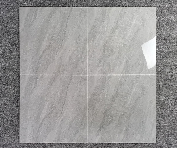 China Glossy Grey Full Glazed Finish Gray Marble Look Price 600x600mm Porcelain Floor Tiles 60x60