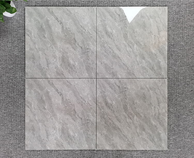 China Glossy Grey Full Glazed Finish Gray Marble Look Price 600x600mm Porcelain Floor Tiles 60x60