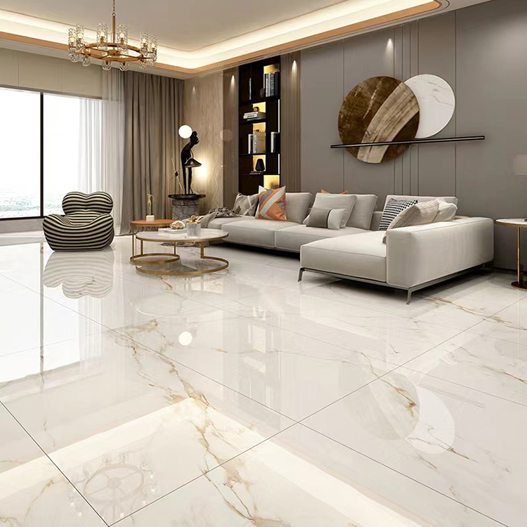 China Glossy Grey Full Glazed Finish Gray Marble Look Price 600x600mm Porcelain Floor Tiles 60x60