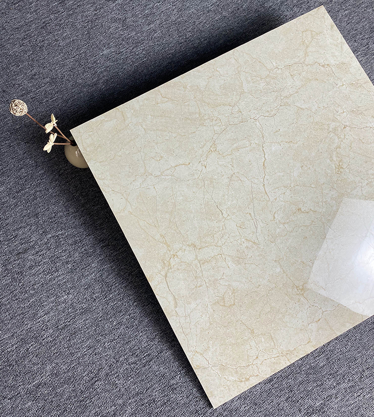 Foshan High Glossy Interior Polished Glazed Ceramic Floor Tiles Gold Vein Marble Look Porcelain Tiles