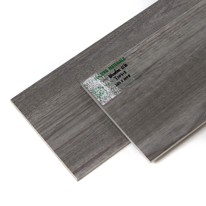 Dark Gray Matte Porcelain Tiles 200 X 1000mm Interior Anti-slip Wooden Floor Tile
