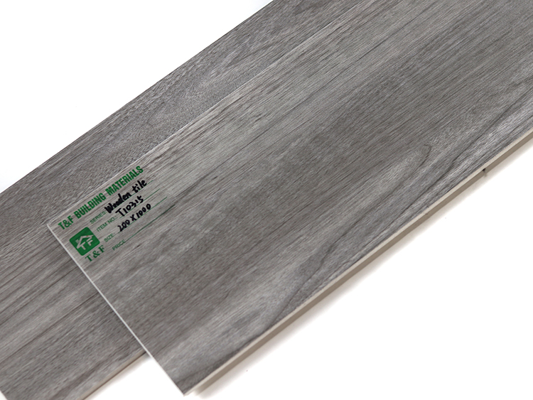 Dark Gray Matte Porcelain Tiles 200 X 1000mm Interior Anti-slip Wooden Floor Tile