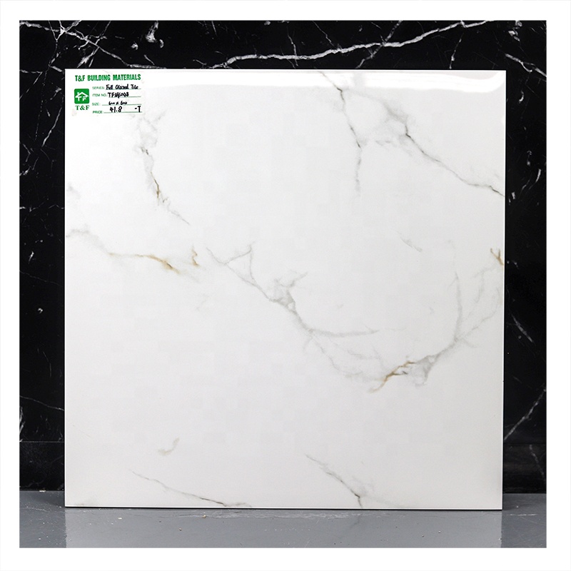 Glossy Carreaux Sol 60x60 Marbre White Ceramic Wall Glazed Porcelanato Porcelain Marble Floor Tile