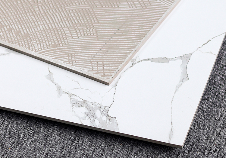 Wholesale 60x60 Polished Glazed Calacatta White Marble Carreaux Maison Floor Tiles for Living Room Porcelain Flooring
