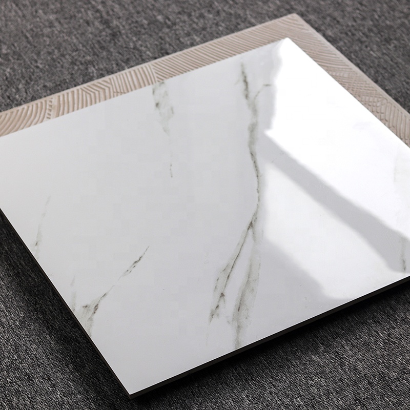 Foshan Pisos Porcelanato Marble 60x60 Polished Glazed Interior Vitrified Floor White Porcelain Tile Design