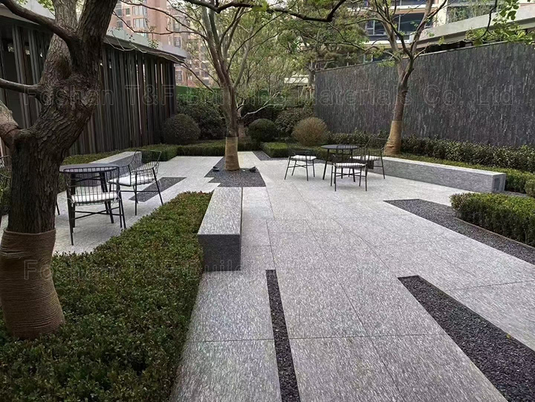 18mm 30x60 Non Slip Ecological Natural Granite Floor Paving Square Courtyard Stone Tiles Outdoors