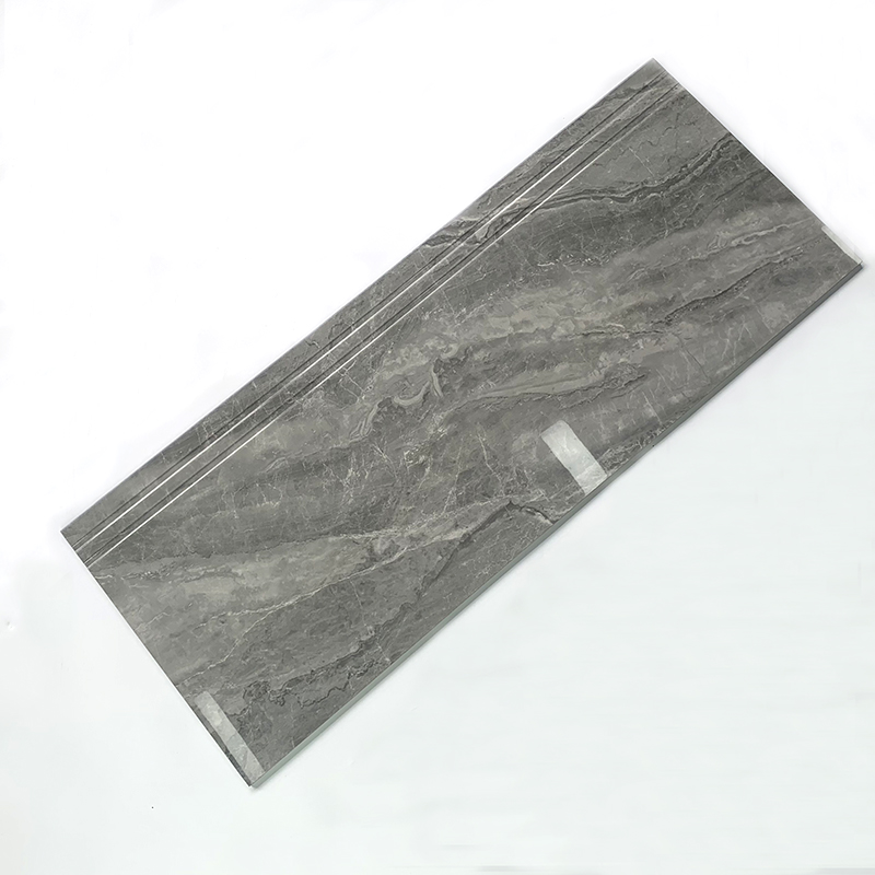 Apartment Gray Marble Look Ceramic Stairs Tile Marble Floor Tiles Design Stairs Step Tiles