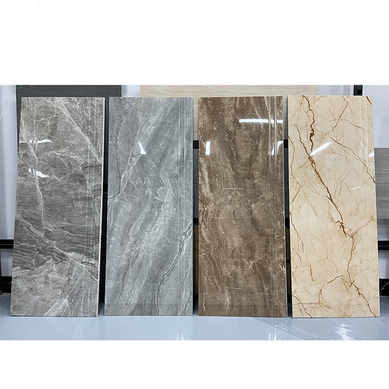 Apartment Gray Marble Look Ceramic Stairs Tile Marble Floor Tiles Design Stairs Step Tiles