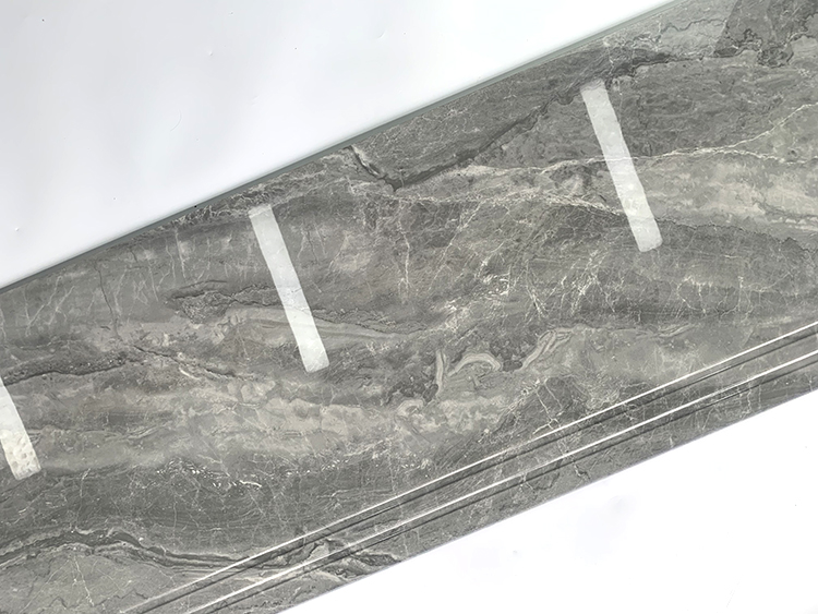 Apartment Gray Marble Look Ceramic Stairs Tile Marble Floor Tiles Design Stairs Step Tiles
