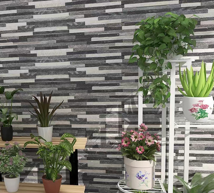 200x400mm Hotel Villa Cultural Stone Finish Outdoor Balcony 3D Decorative Exterior Wall Tile