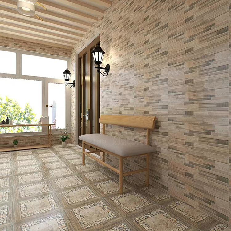 200x400mm Hotel Villa Cultural Stone Finish Outdoor Balcony 3D Decorative Exterior Wall Tile