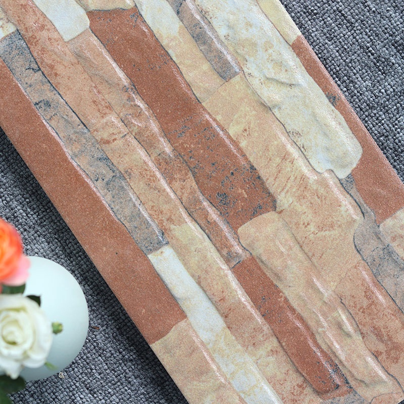 200*400 Culture Stone Background Outdoor Courtyard Balcony Porcelain Rustic Exterior Wall Tiles