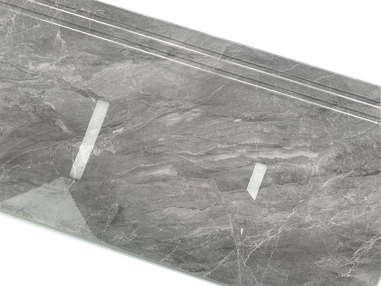 High Glossy Anti Slip Full Body Foshan Marble Look Tiles Glazed Polished Porcelain Indoor Staircase Step Tiles