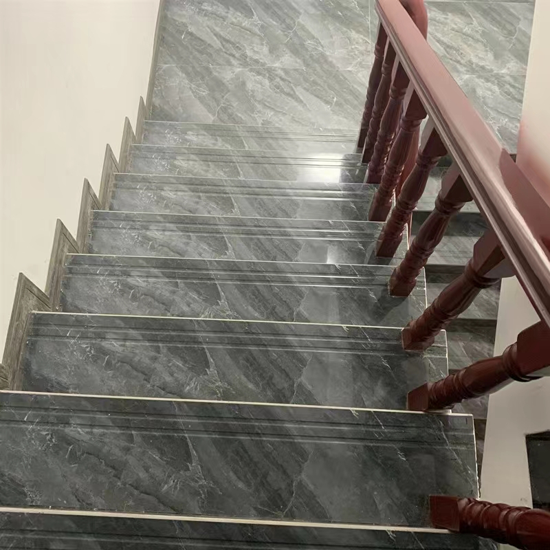 Full Polished Surface Stair Ceramic Tiles 300x1200mm Grey Color Latest Design Decorative Stair Step Tiles