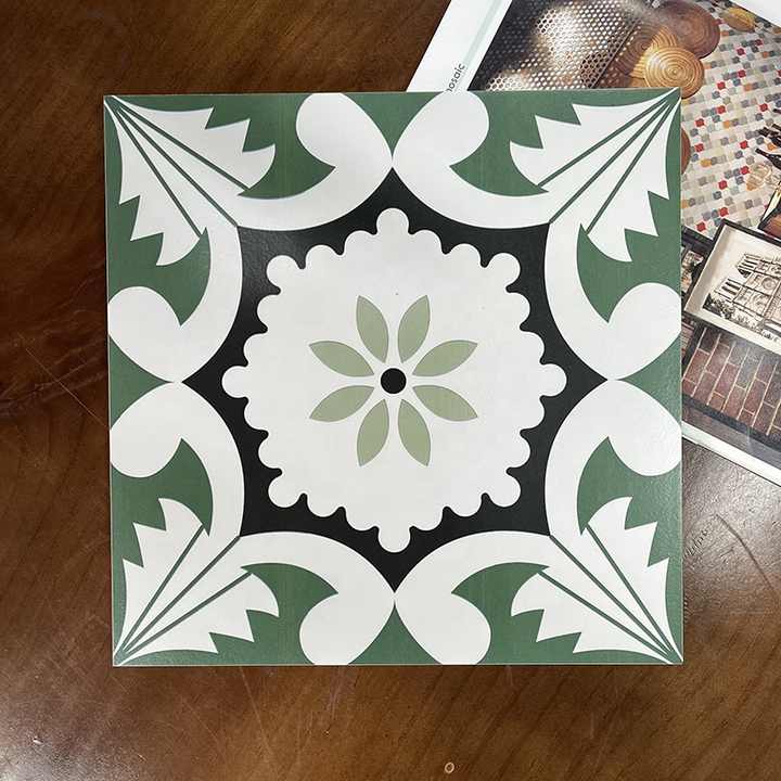 Moroccan Retro Dark Green Color Ceramics Tiles for Bathroom Kitchen Balcony Floor and Wall Design