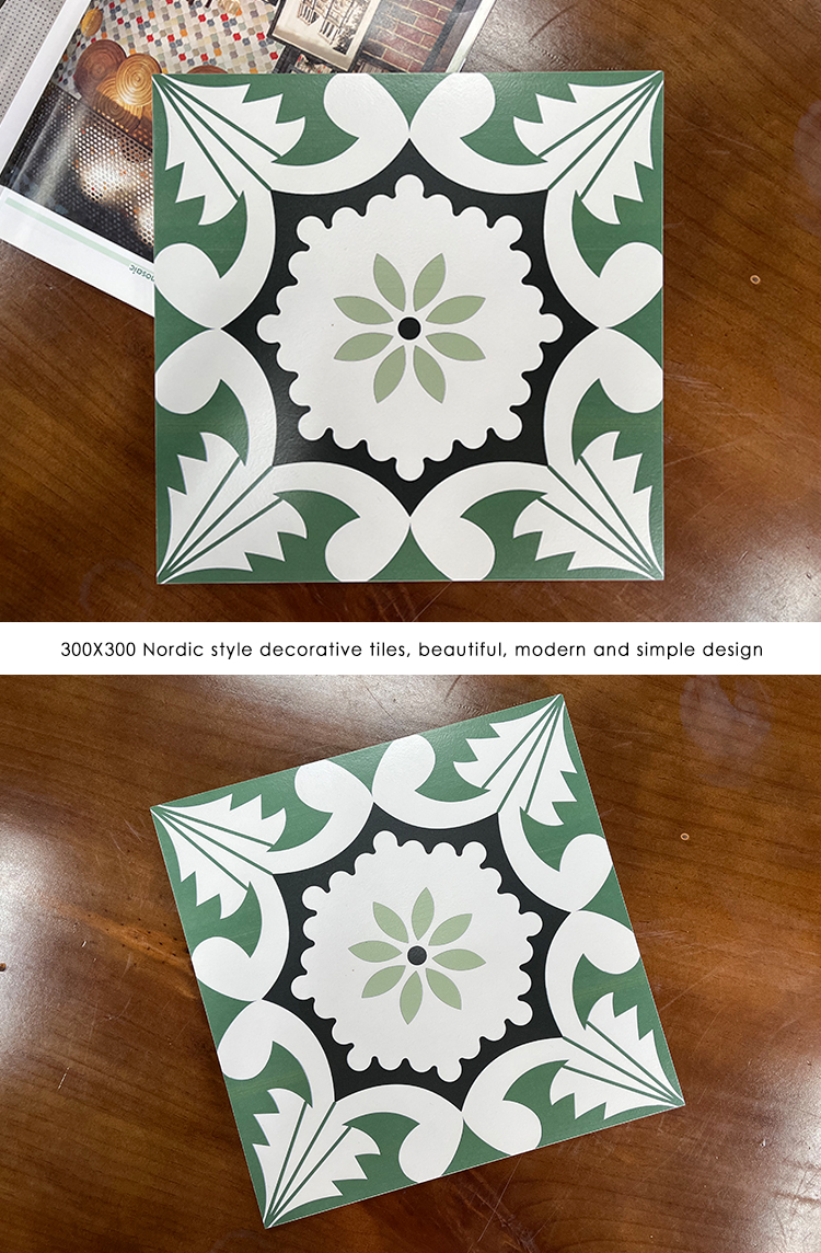 Moroccan Retro Dark Green Color Ceramics Tiles for Bathroom Kitchen Balcony Floor and Wall Design