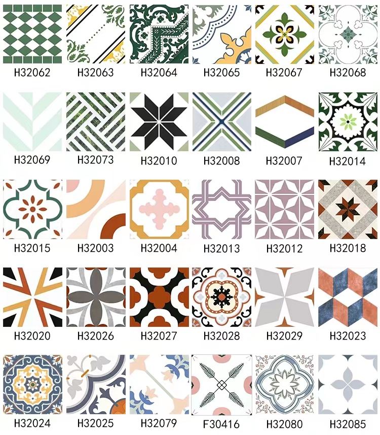 Moroccan Retro Dark Green Color Ceramics Tiles for Bathroom Kitchen Balcony Floor and Wall Design
