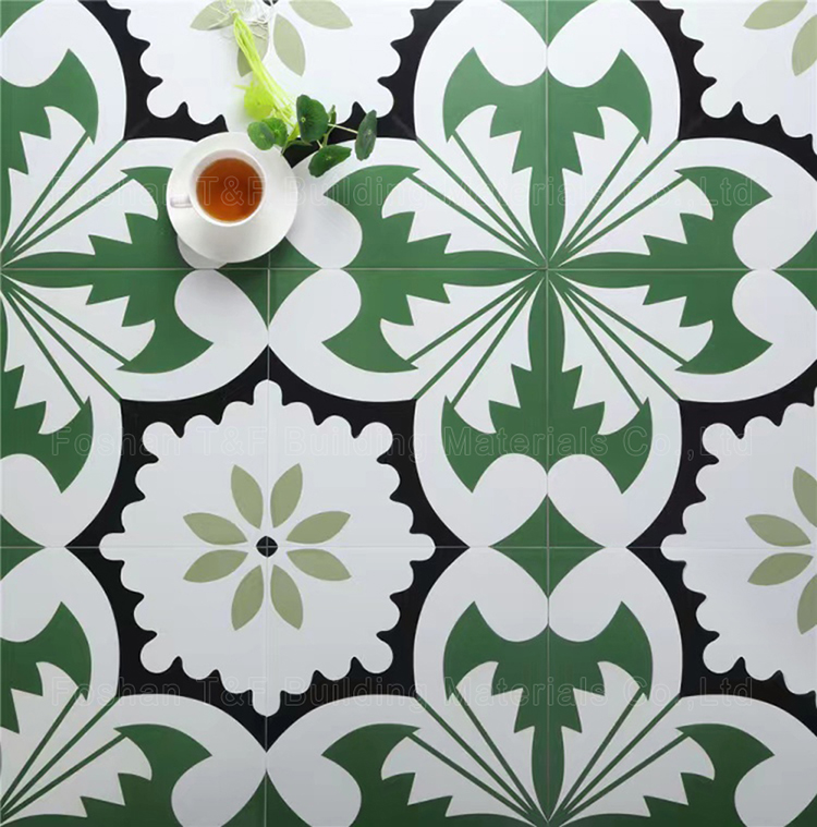 Moroccan Retro Dark Green Color Ceramics Tiles for Bathroom Kitchen Balcony Floor and Wall Design