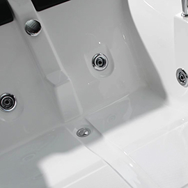 Indoor 2 Person Couple Spa Bath Hydromassage Jetted Tub Air Bubble Massage Corner Bathtub