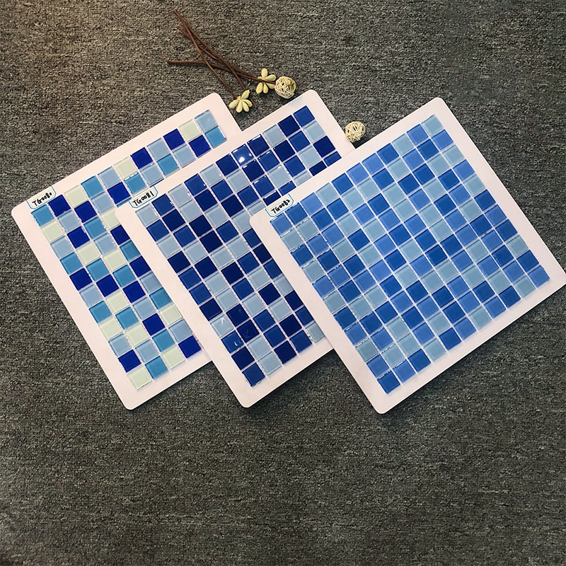Factory Supply 300x300mm Kitchen Bathroom Wall Decor Outdoor Swimming Crystal Pool  Tiles Glass Mosaics