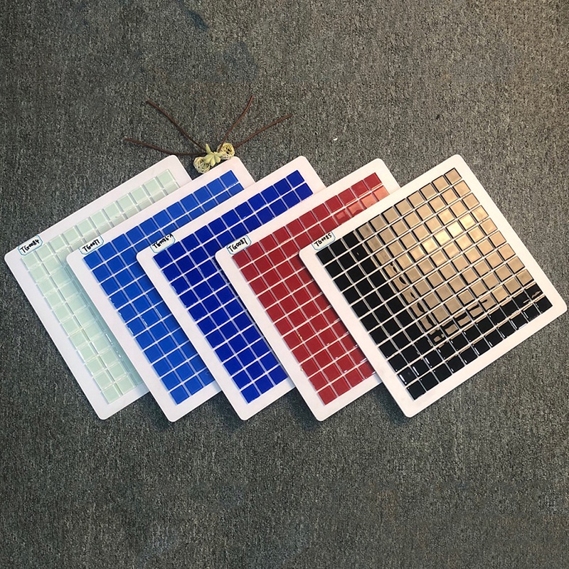 Factory Supply 300x300mm Kitchen Bathroom Wall Decor Outdoor Swimming Crystal Pool  Tiles Glass Mosaics