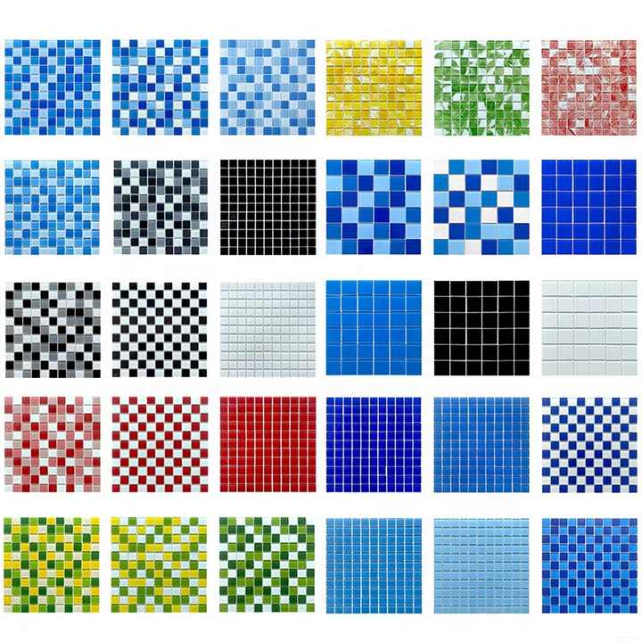 Factory Supply 300x300mm Kitchen Bathroom Wall Decor Outdoor Swimming Crystal Pool  Tiles Glass Mosaics