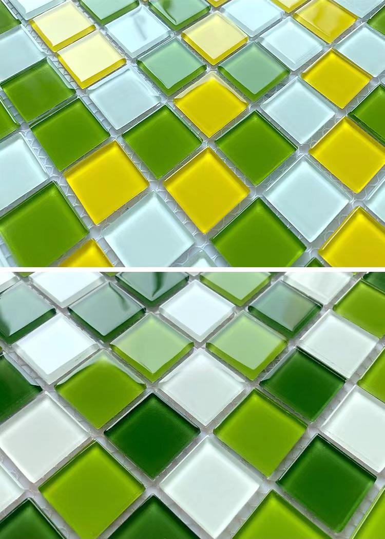 Factory Supply 300x300mm Kitchen Bathroom Wall Decor Outdoor Swimming Crystal Pool Tiles Glass Mosaics
