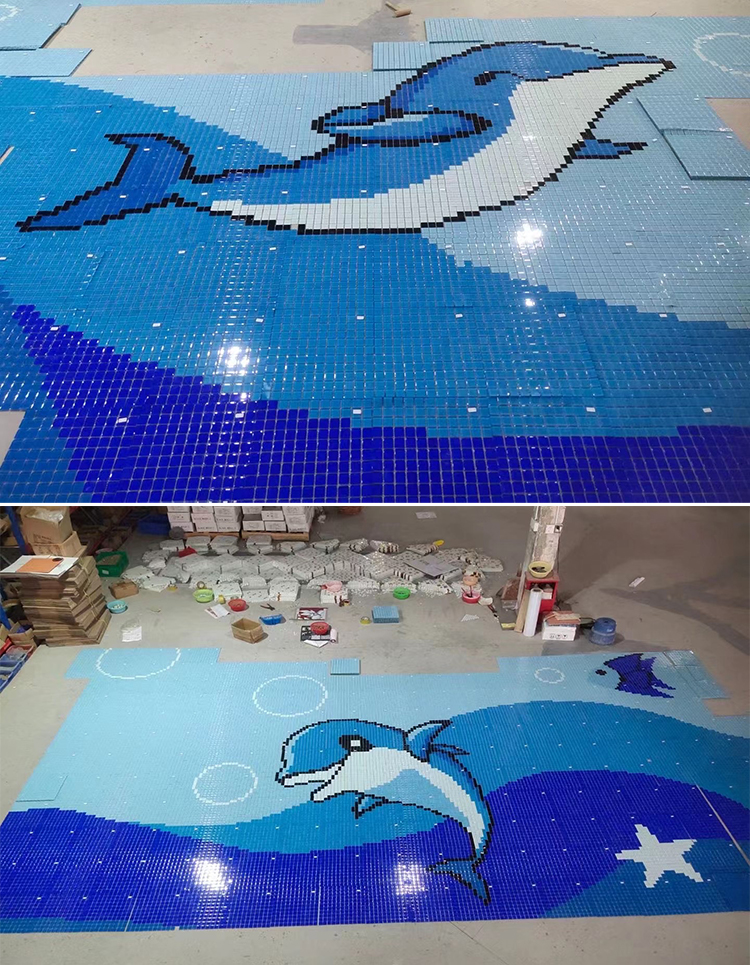 Factory Supply 300x300mm Kitchen Bathroom Wall Decor Outdoor Swimming Crystal Pool Tiles Glass Mosaics