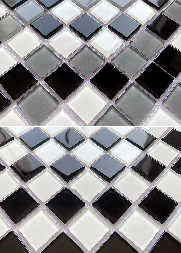Factory Supply 300x300mm Kitchen Bathroom Wall Decor Outdoor Swimming Crystal Pool Tiles Glass Mosaics