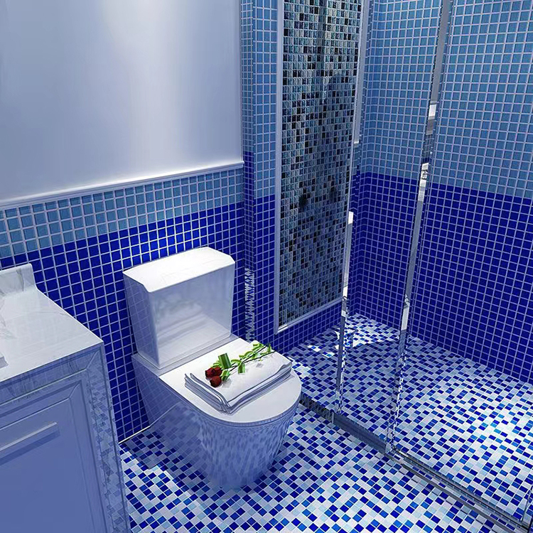 Factory Supply 300x300mm Kitchen Bathroom Wall Decor Outdoor Swimming Crystal Pool Tiles Glass Mosaics