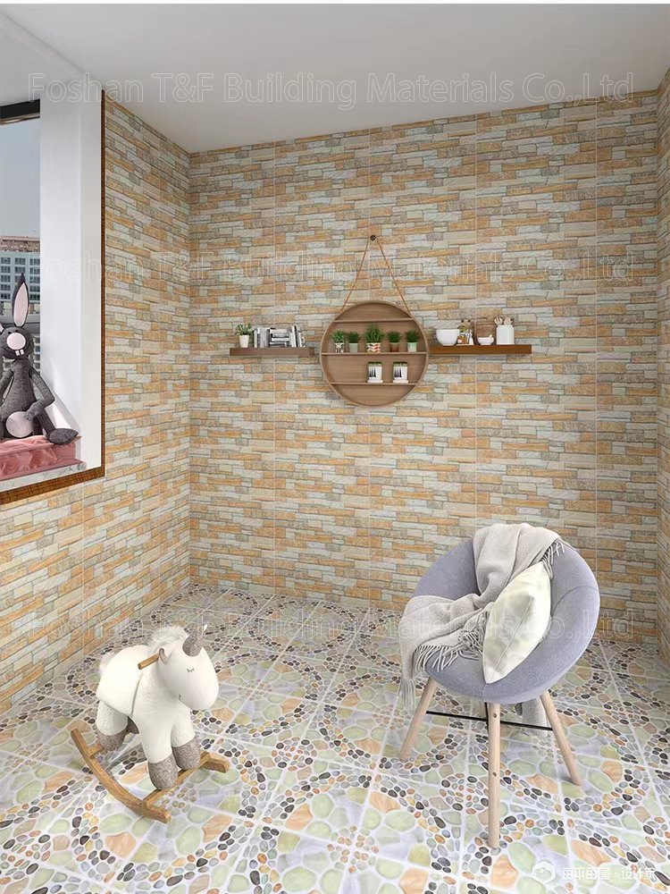 300x300mm Uneven Cobblestone 3D Mold Rustic Matte Glazed Surface Ceramic Outdoor Garden Balcony Bathroom Shower Floor Tile
