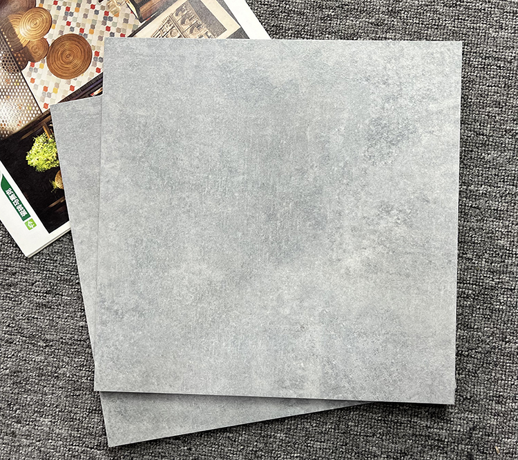 300X300 600X600 Non Slip Modern Cement Style Dark Grey Bathroom Ceramic Floor Tiles