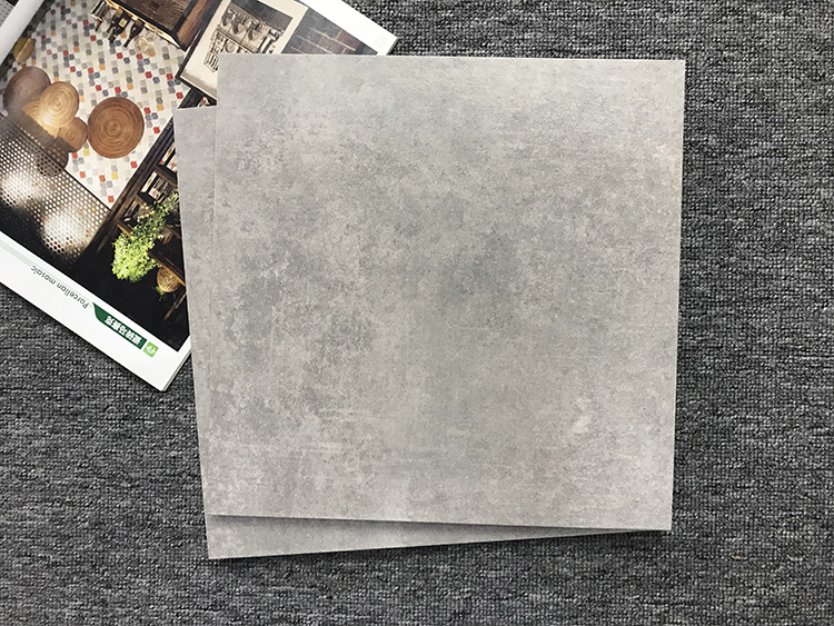 300X300 600X600 Non Slip Modern Cement Style Dark Grey Bathroom Ceramic Floor Tiles