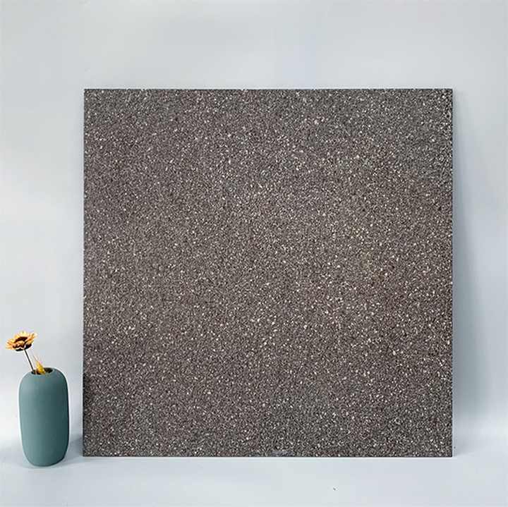 Non Slip Matte Sandstone Rough Surface Full Body Black Porcelain Exterior Grey Rustic Outdoor Floor Tiles
