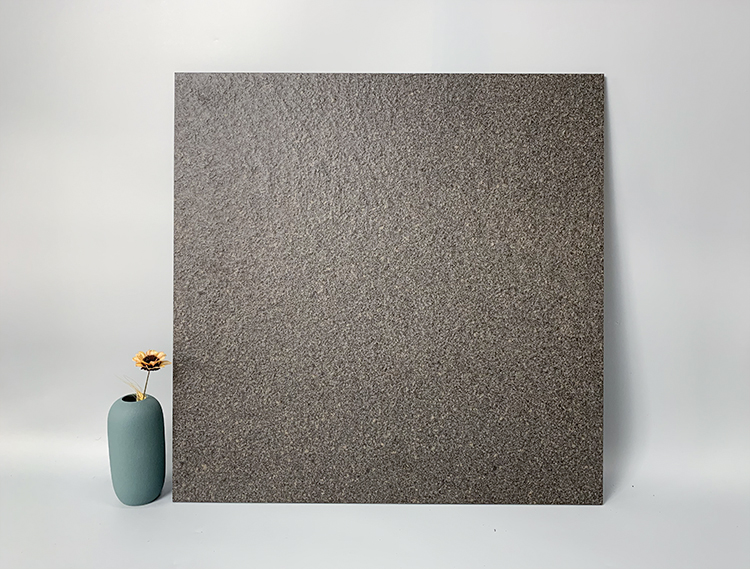 Non Slip Matte Sandstone Rough Surface Full Body Black Porcelain Exterior Grey Rustic Outdoor Floor Tiles
