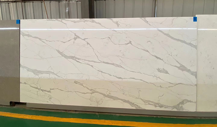 China Wholesale Polished Natural Floor Stone Countertop Price Carrara White Marble Quartz Big Slab for Project